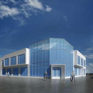New Design Steel Structure Glass Exhibit Hall